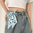 ウエスト 調整 グッズ 縮小 レディース 夏 スカーフ 装飾 ジーンズ パンツ スカート アクセサリー ベルト 便利 花 柔らかい 青