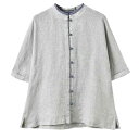 チャイナ服 レディース トップス リネンシャツ ホームウェア 瞑想 修行 夏 禅 麻 ボタン 五分袖 ベージュ 緑 シンプル 快適 柔らかい クルーネック