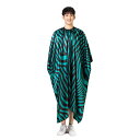 散髪 ケープ 大人 ヘア カット 染め カラー パーマ サロン 美容院 理髪店 クロス 防水 バーバー 男女兼用 ホーム セルフ ヒョウ柄 ゼブラ 緑 金 ローズ色