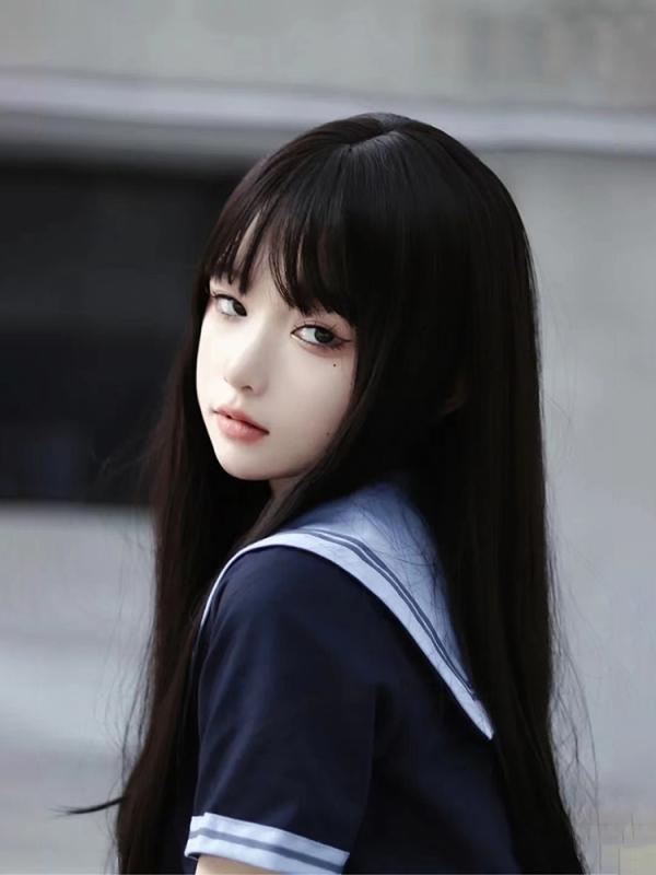 ウィッグ コスプレ ハロウィン イベント かつら フル 女性 自然 ロング ストレート 前髪あり ヘアネット付 通気性 かわいい 黒 茶色