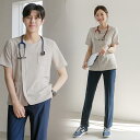 看護師 白衣 スクラブ 上下セット 半袖 長袖 メンズ レディース 病院 クリニック 歯科 ナース 医師 介護 施設 医院 ユニフォーム 無地 カーキ ピンク ...