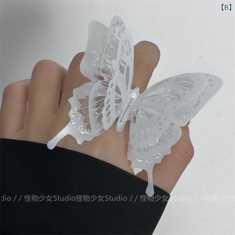 指輪 ハロウィン 大人 レディース かわいい 大きめ シンプル パンク ロック ゴシック ロリータ アクセサリー 調節可能 コスプレ イベント パーティー ダーク 個性 立体 蝶 ブラック ホワイト