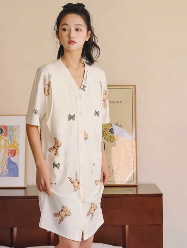 授乳 パジャマ 夏 寝間着 薄手 マタニティパジャマ 半袖 産後 うさぎ いちご ワンピース 上下 ズボン ライトベージュ 入院準備 前開き 授乳 パジャマ 夏 寝間着 薄手 マタニティパジャマ 半袖 産後 うさぎ いちご ワンピース 上下 ズボン ライトベージュ 入院準備 前開き