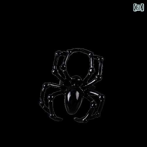 指輪 ハロウィン 大人 レディース かっこいい ごつめ おもしろ 合金 メッキ パンク ロック ゴシック ロリータ オープンリング アクセサリー 調節可能 コスプレ イベント パーティー スパイダー ゴースト トリッキー シルバー ブラック セット