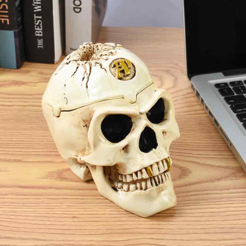 インテリア 雑貨 ドクロ スカル 飾り おしゃれ オーナメント 置物 灰皿 樹脂 リビング ハロウィン パー..
