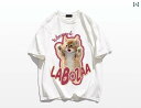 Tシャツ 猫 レディース カップル 春夏 半袖 綿 ラウンドネック ゆったり アメリカン カジュアル プリント リアル かわいい 白 黒 青 大きいサイズ