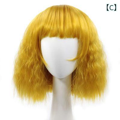 かつら 女性 ウィッグ レディース ハロウィン イベント パーティ コスプレ 仮装 衣装 ロング ヘア カーリー 簡単 着脱 甘め 金髪 グレー 茶