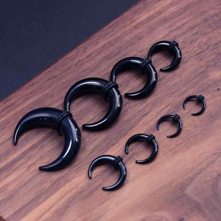 鼻ピアス アクリル 耳 拡張 乳房 リング スティック 抗アレルギー ブラック シンプ...