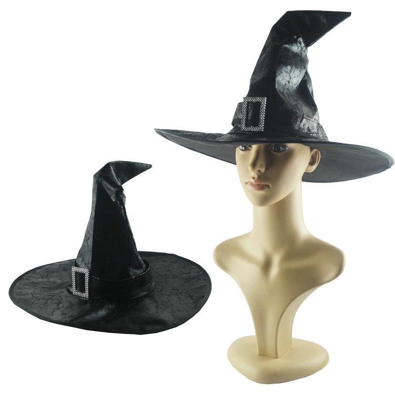 Other - ハロウィン 魔女 帽子 仮装 魔法使い 小道具 マジックハット コスチューム コスプレ フリーサイズ 大人 子供 被り物 黒 ブラウン