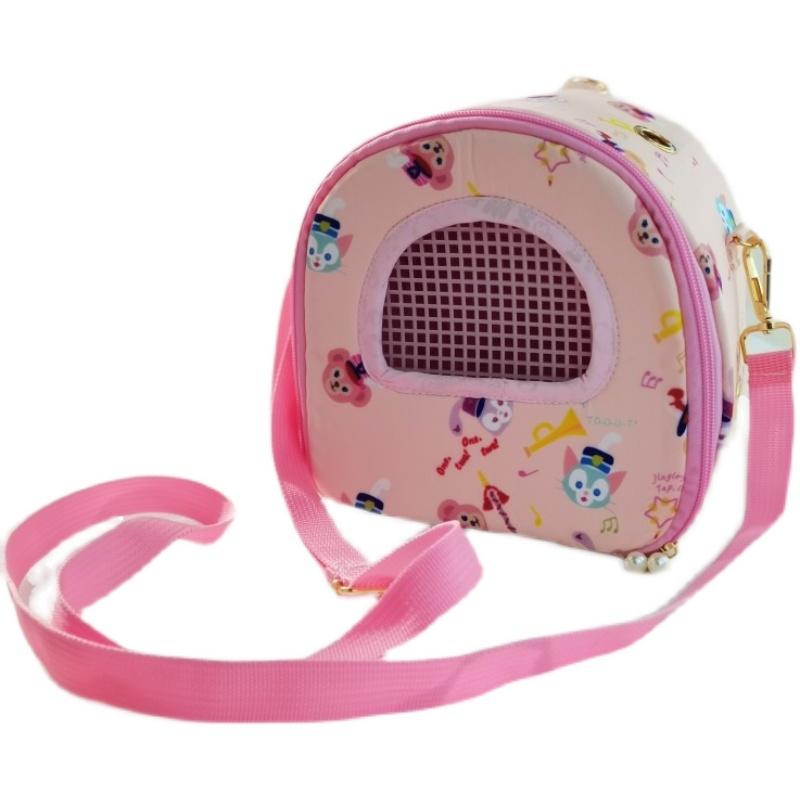 キャリーバッグ 小動物 ペット ハムスター かわいい ショルダーストラップ ファスナー レース 快適 通気性 持ち運び お出かけ お散歩 通院