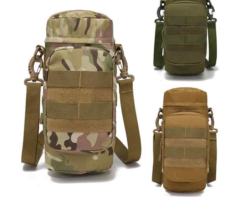 ミリタリー ポーチ ドリンクホルダー 持ち歩き ペットボトル ケース 装備 防水 通気性 ショルダー サバ..