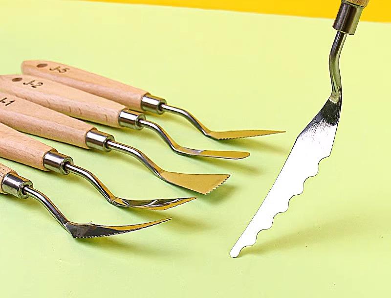 画材 ヘラ 形状 ガッシュ アクリル ペイント スクレーパー パレット ナイフ アート 油絵 スパチュラ ペ..