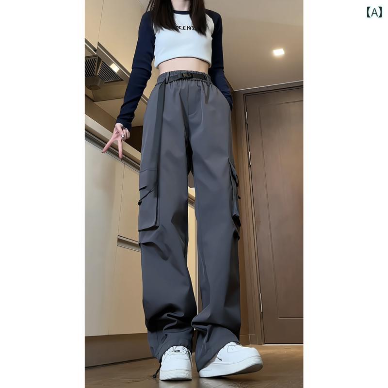カーゴパンツ メンズ ゆったり マルチ ポケット 夏 アウトドア 防水 ルーズ ストレート カジュアル レディース かっこいい 大きいサイズ ロング 黒 グレー