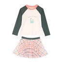 水着 女の子 セパレート キッズ 長袖 トップス 胸パッド スカパン ストレッチ 速乾 通気 日焼け防止 体型カバー スパ プール 海水浴 かわいい 花 チェック柄 スイムキャップ セット(4)