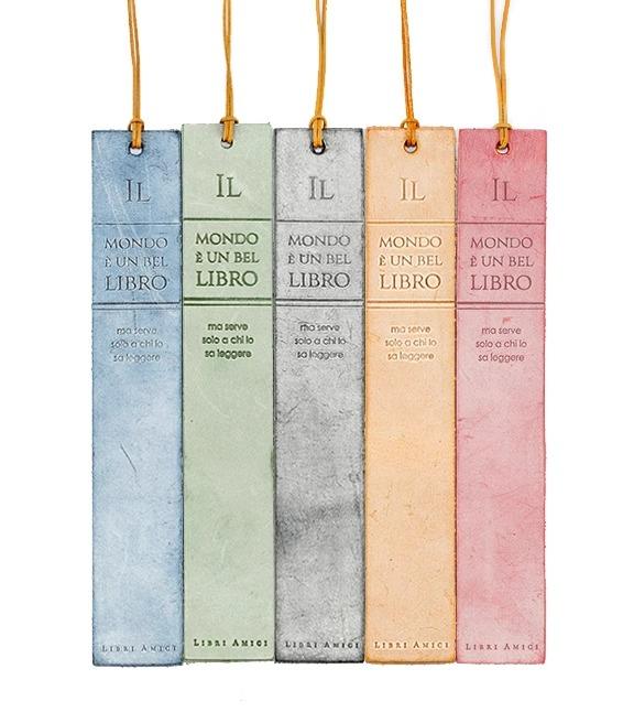 しおり おしゃれ ブックマーク イタリアン マットワックス 牛革 紐 本 手帳 読書 文学 卒業記念 ギフト 箱付き ヴィンテージ風 くすみ色 青 緑 赤