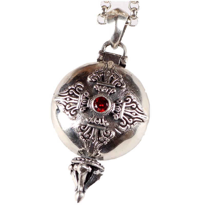 ペンダント ユニセックス ネパール 民族風 エスニック ガウボックス 開閉可能 アクセサリー ネックレス..