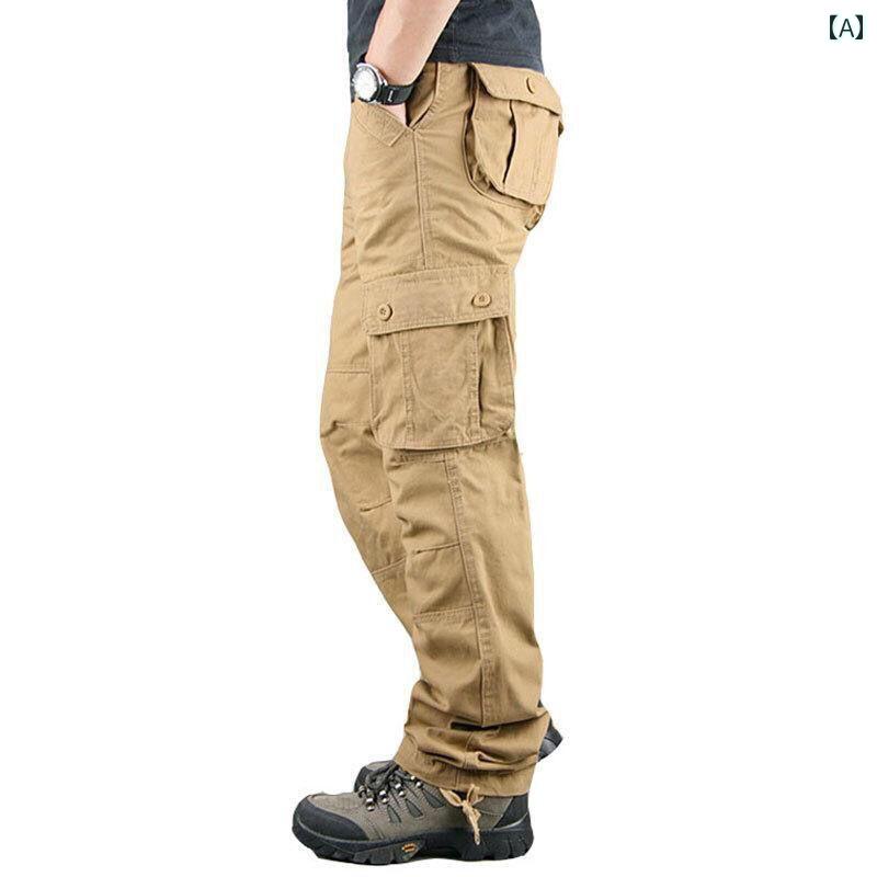 Nylon Shorts - 大きいサイズ カーゴパンツ メンズ おしゃれ カジュアル ゆったり ストレート マルチポケット アウトドア 綿 スポーツ 耐摩耗性 夏 薄手 ロング 5分丈 通気性 快適 迷彩 カーキ 黒 緑 シンプル