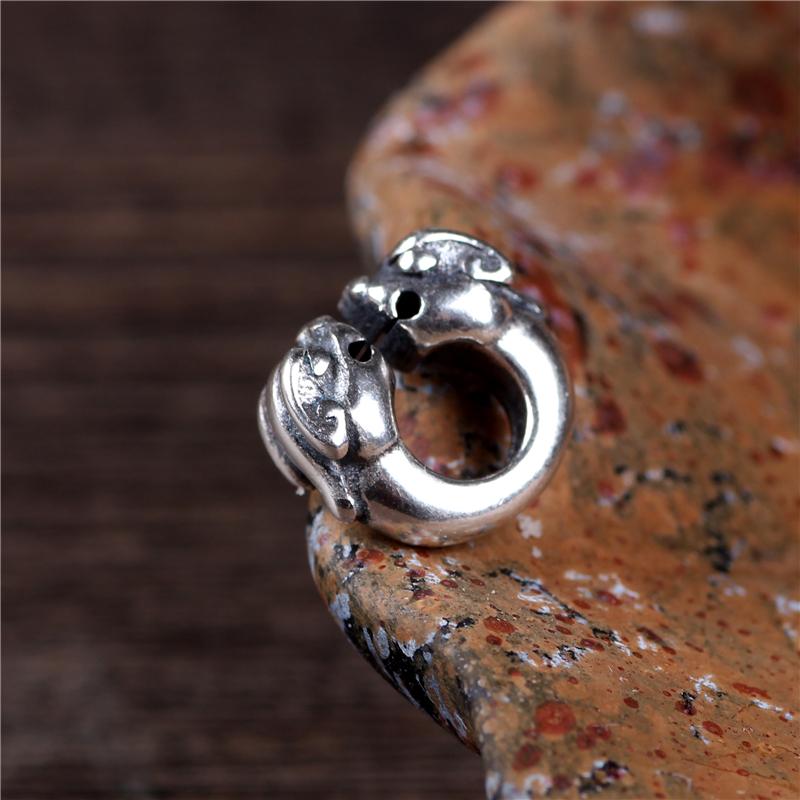 アクセサリー パーツ 民族風 アンティーク調 伝統的 彫刻 ハンドメイド チャーム スペーサー ビーズ 装飾 仏珠 ブレスレット 個性的 シルバー