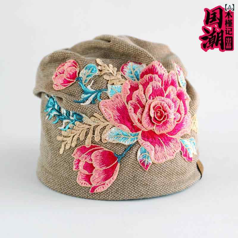 帽子 レディース おしゃれ 刺繍 花 ストリート 小顔効果 パイル 春夏 多用途 カジ...