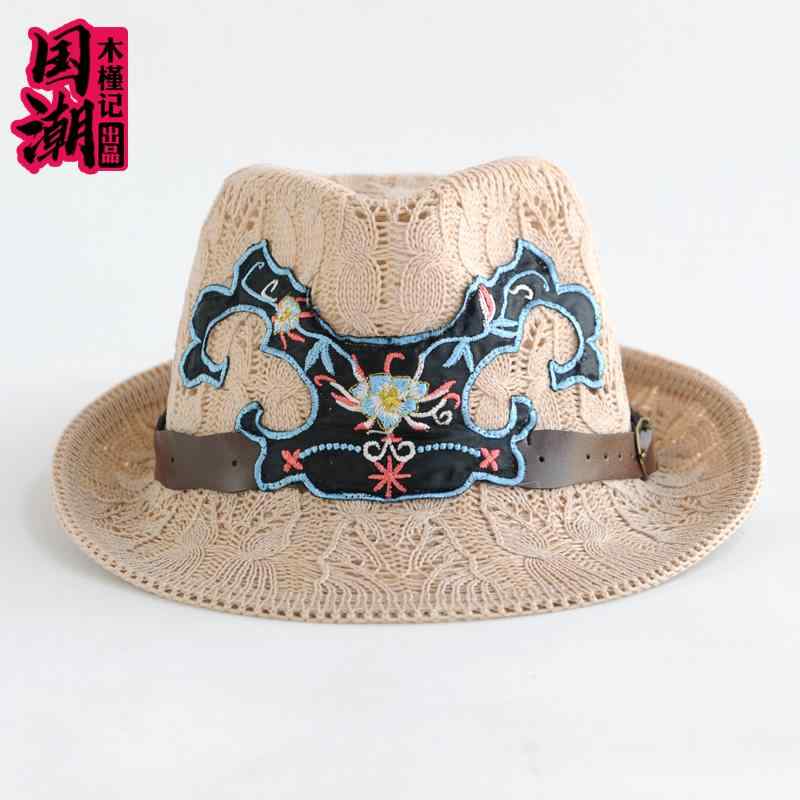 ハット レディース 帽子 おしゃれ 春夏 エスニック 刺繍 花 女性 カジュアル 日よけ 綿麻 多目的 旅行 休暇 ジャズ レトロ