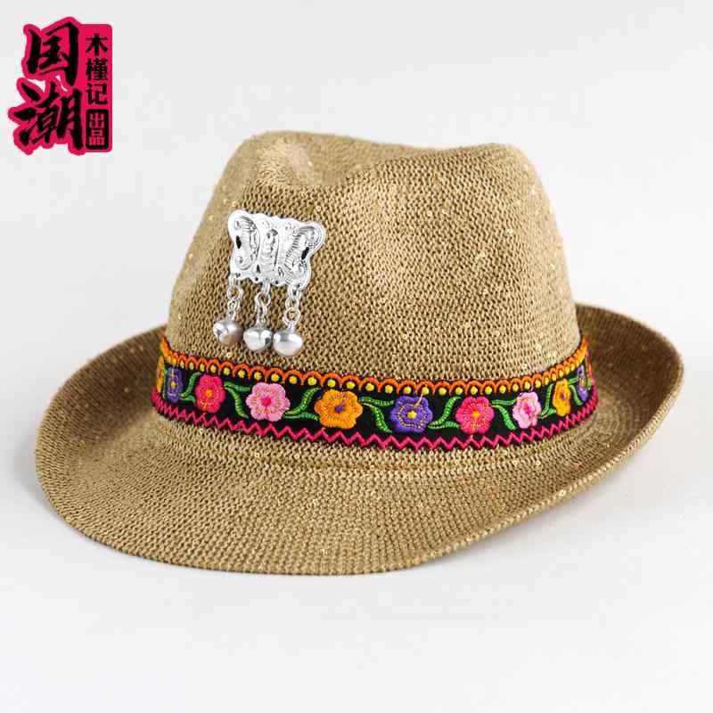 中折れハット レディース おしゃれ 帽子 エスニック 刺繍 花 リゾート 旅行 春夏 日よけ サンハット