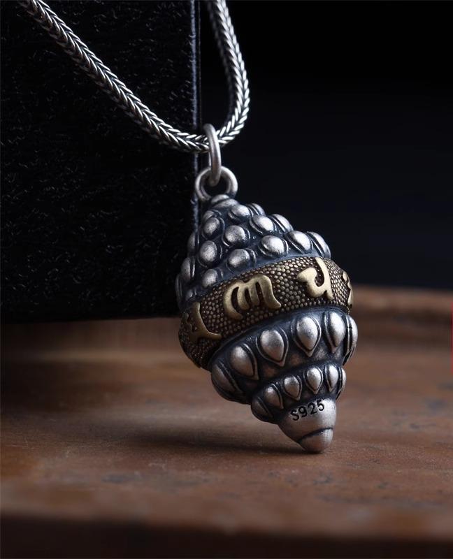 ペンダント 大きめ レトロ リング シルバー ハンドメイド ネックレス メンズ レディース エスニック 仏..