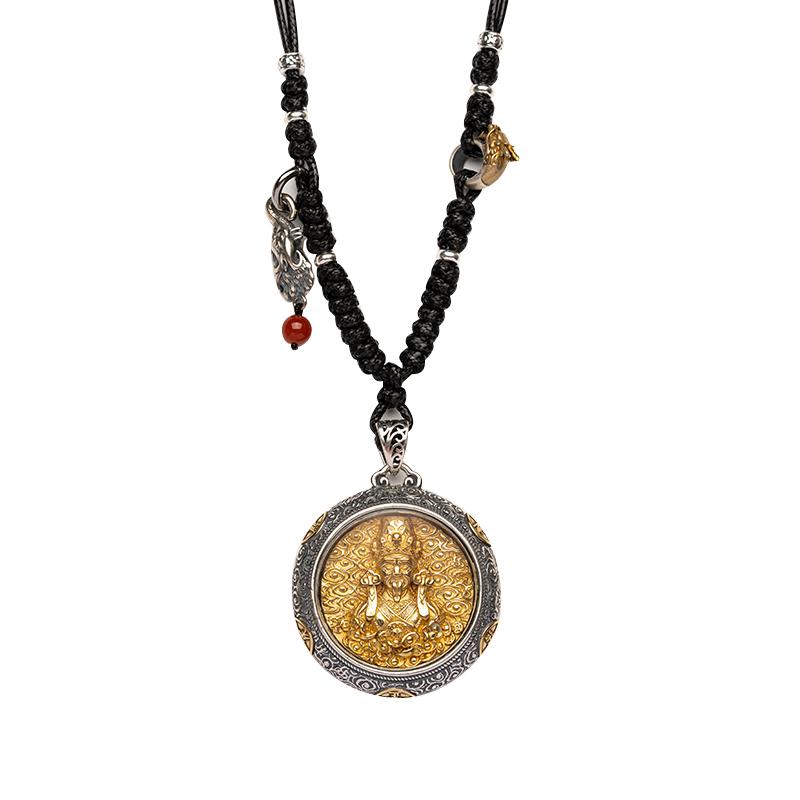 ペンダント 大きめ 銀 象嵌 銅 レトロ おしゃれ ネックレス メンズ レディース チタン アクセサリー シ..