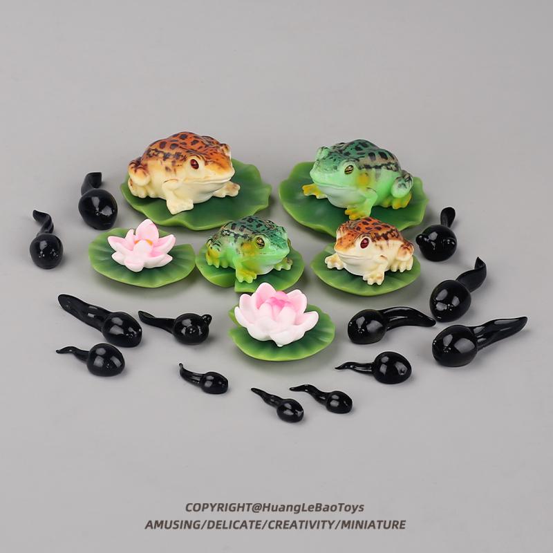 フィギュア 棚 小さめ カエル オタマジャクシ ミニチュア 生物 モデル 水槽 風景 子供 おもちゃ 教育 ..