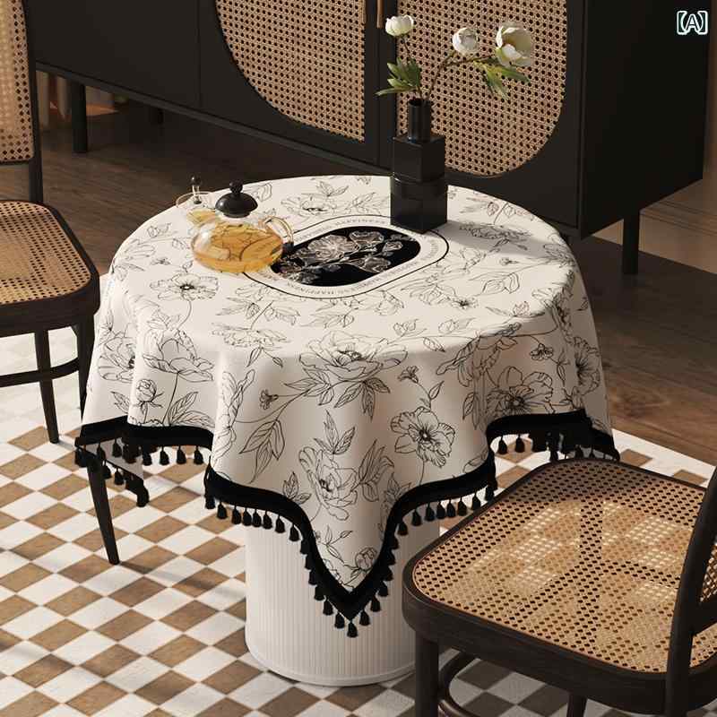 テーブルクロス おしゃれ PVC 布 正方形 タッセル 厚手 傷防止 お手入れ 簡単 デスク カバー インテリ..