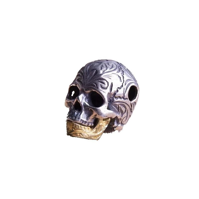 ペンダント トップ メンズ スカル 骸骨 ドクロ アクセサリー シルバー925 チャーム レトロ ビーズ 小さ..