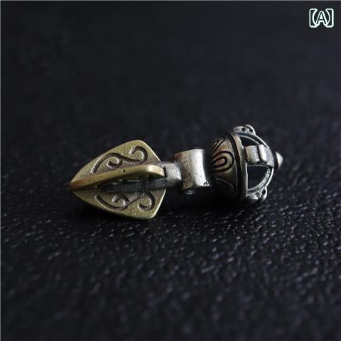 ペンダント トップ メンズ 金剛杵 エスニック レトロ 個性的 シンプル アクセサリー シルバー925 チャーム ハンドメイド DIY ネックレス 装飾品 おしゃれ プレゼント