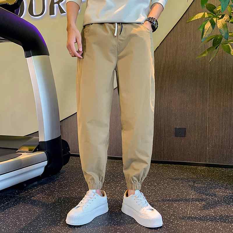 ジョガーパンツ メンズ 春秋 ゆったり 伸縮性 カジュアル 普段着 お出かけ レジャー クロップド ボトムス ズボン おしゃれ シンプル 無..