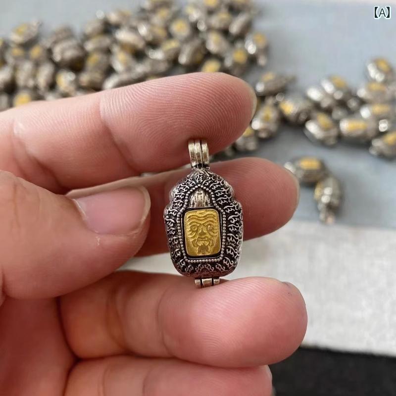 ペンダント トップ メンズ レディース シルバー925 小物 開閉可能 小さめ アクセサリー ハンドメイド DIY ネックレス 装飾品 レトロ シンプル おしゃれ