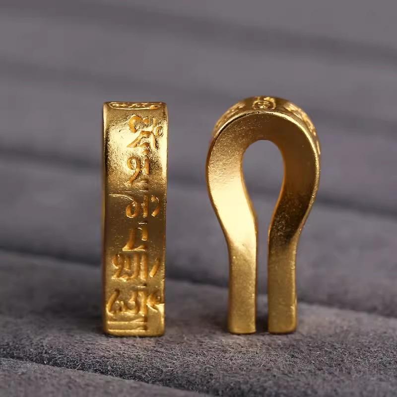 ペンダント トップ メンズ 経典 クリップ型 チベット風 エスニック ゴールドメッキ アクセサリー シルバー925 チャーム ビーズ レトロ 小さめ ハンドメイド DIY ネックレス ブレスレット 装飾品 おしゃれ プレゼント