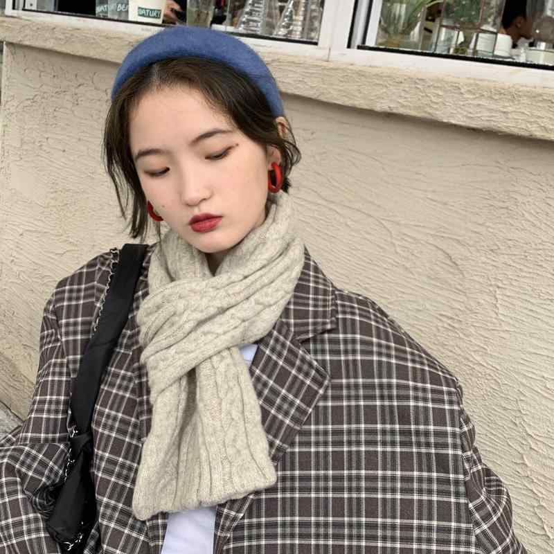 マフラー レディース 韓国 秋冬 ウール ニット 柔らかい 防寒 厚手 暖かい 普段使い 旅行 シンプル 無地 黒 グレー メンズ カジュアル ロング
