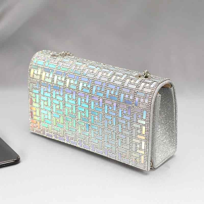クラッチバッグ レディース キャバ パーティー ドレス に 合う 華やか 普段使い スパンコール きらきら グラデーション ホット 小さめ スクエア ディナー