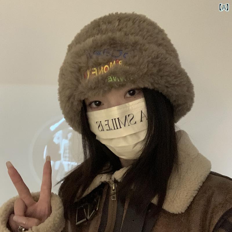 ニット帽 レディース 大人 秋冬 もこもこ つばなし 深め 小顔効果 防寒 お出かけ かわいい カジュアル 英字 茶色 紫 白 プレゼント