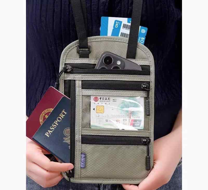 パスポート ケース ショルダー レディース メンズ チケットホルダー カード 小銭入れ ジッパー 収納 旅行 防水 盗難防止 セット 保護カバー カジュアル 黒...