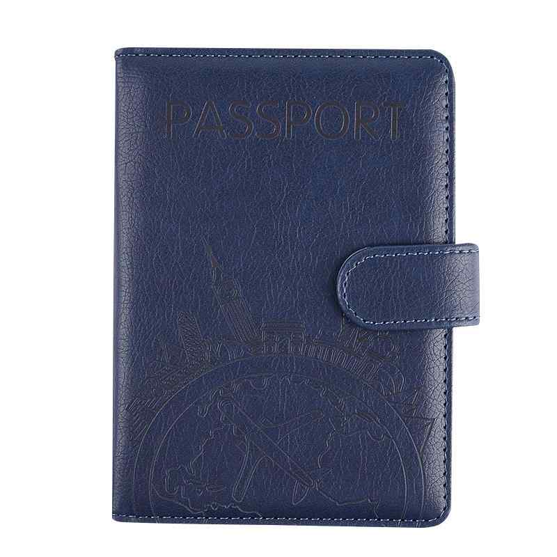 パスポートカバー 革 レザー PU 柔らかい レディース メンズ 旅行 盗難防止 防磁 カードケース チケットホルダー 縦型 英文字ロゴ 飛行機 カジュアル お...