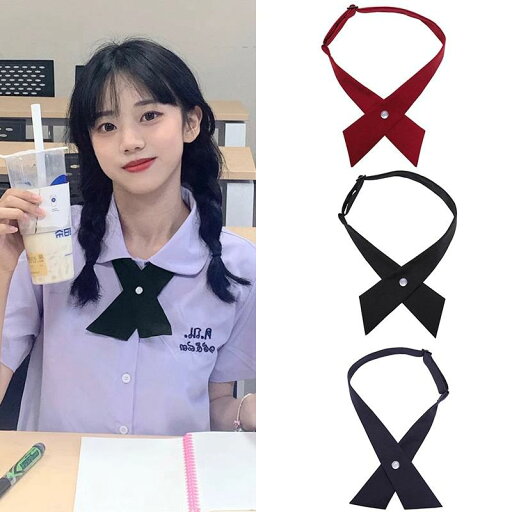 制服 リボン 赤 青 黒 韓国 男女兼用 クロス ワンタッチ スナップボタン ストーン JK コスプレ ステージ 衣装 シンプル おしゃれ 制服 リボン 赤 青 黒 韓国 男女兼用 クロス ワンタッチ スナップボタン ストーン JK コスプレ ステージ 衣装 シンプル おしゃれ