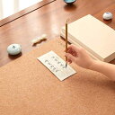 書道 下敷き フェルト リバーシブル レザー PU 絵画 ウール 厚手 マット 練習用 初心者 パッド プレゼント 茶色 グレー シンプル 無地 普段使い テー...