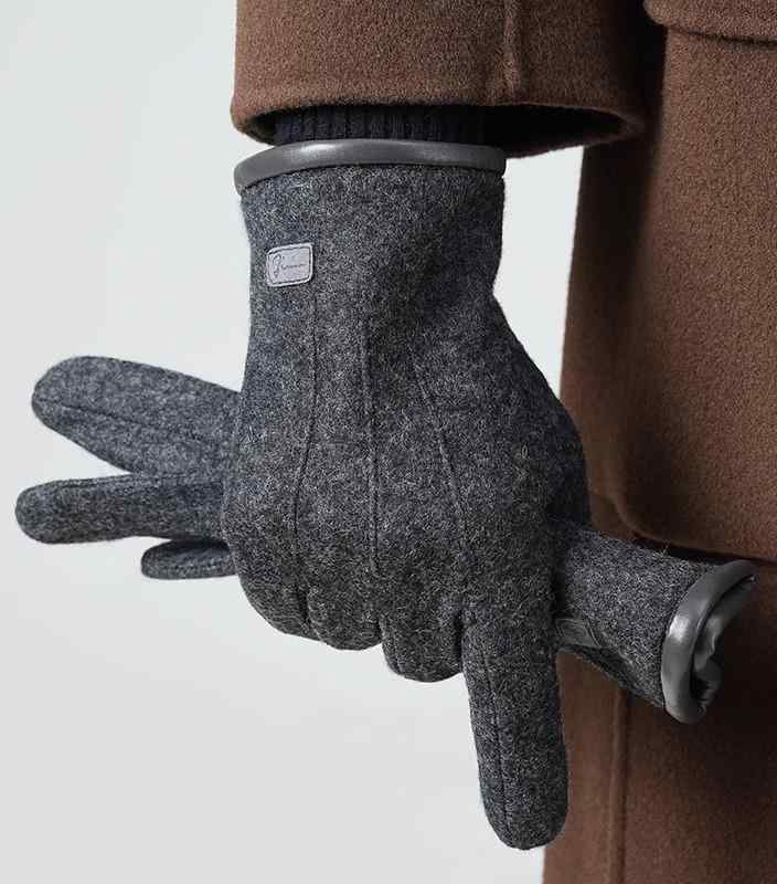 手袋 メンズ おしゃれ 通勤 大人 プレゼント 防寒 暖かい ウール 冬 裏起毛 厚手 アウトドア サイクリ..