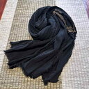 ストール 秋冬 レディース 綿麻 首 防寒 保温 ワンポイント アクセサリー 小物 ショール シニア マダム 母の日 プレゼント カジュアル おしゃれ グレー