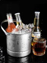アイスペール おしゃれ 氷入れバケツ ステンレス ワイン ビール シャンパン ボトルクーラー 家庭用 小さめ 持ち運び 取っ手 耐久性 シルバー