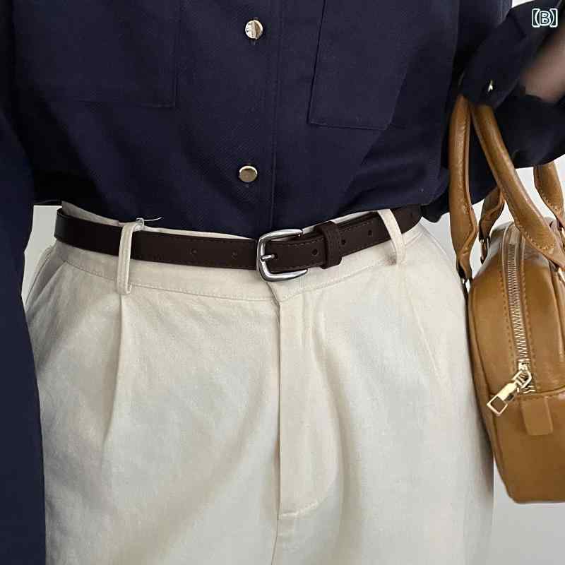 ベルト レディースおしゃれ スタイル アメリカン レトロ ブラック シンプル 装飾 ...