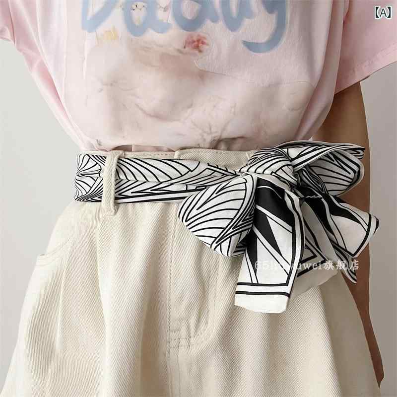 ベルト レディース おしゃれ ロング スカーフ 普段使い 旅行 スカート ウエストマーク 柔らかい ベージュ セット 多機能