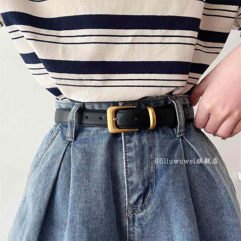ベルト レディース おしゃれ シンプル メンズ スカート 牛革 ピン バックル ゴールド 普段使い アウトドア 黒 茶 ベージュ
