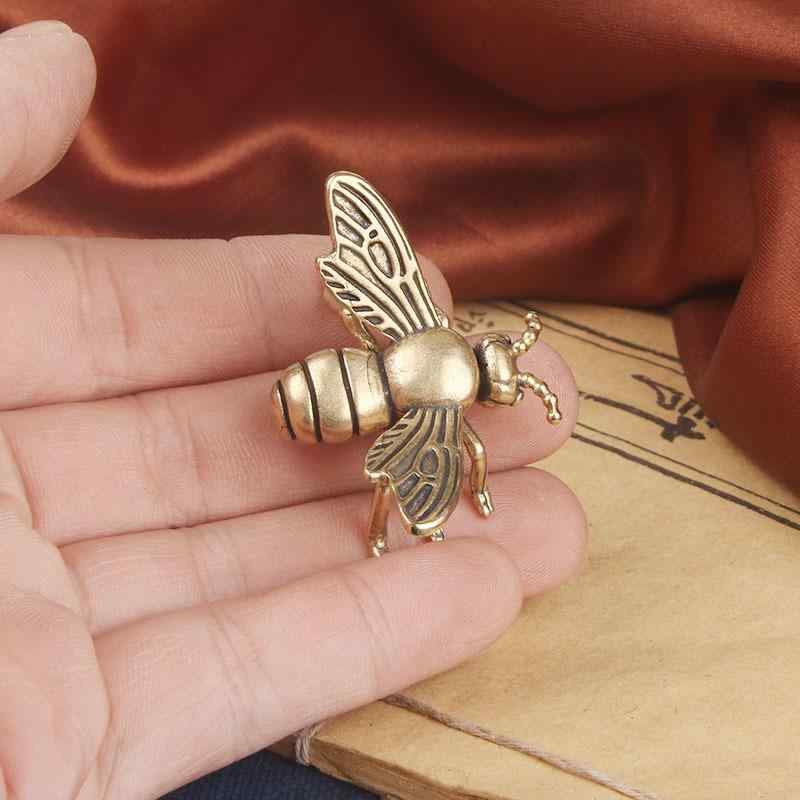 China Ornaments - インテリア オブジェ 置物 真鍮 蜂 小さめ 卓上 装飾 彫刻 工芸品 茶玩 雑貨 コレクション アンティーク調 昆虫 フィギュア おしゃれ ギフト