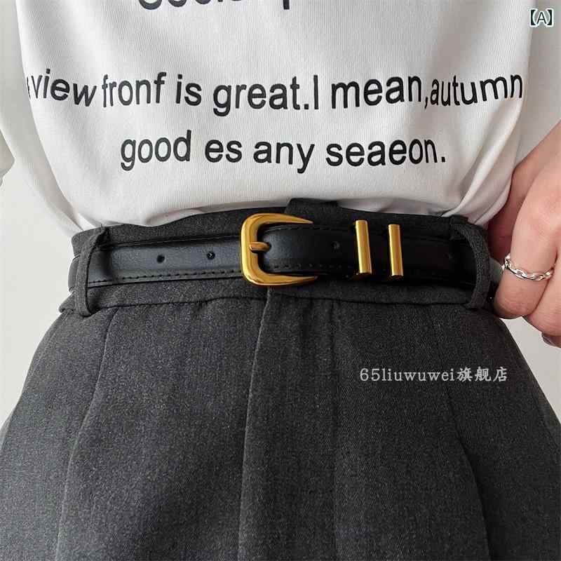 ベルト 革 男女兼用 合金 ピンバックル デニムパンツ スラックス ウエストマーク 引き締め アクセサリ..