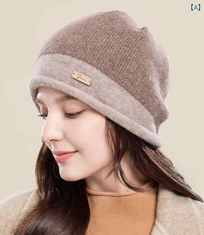 ニット帽 レディース 秋冬 おしゃれ シンプル 防寒 暖かい 帽子 プレゼント ウール 耳 保護 用